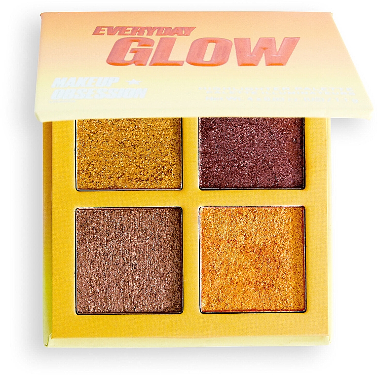 Палетка хайлайтерів для обличчя - Makeup Obsession Glow Crush Palette — фото N2
