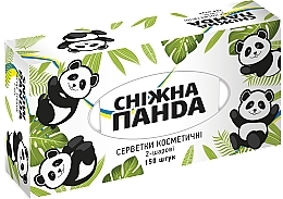 Салфетки косметические, 150шт - Снежная панда — фото N1