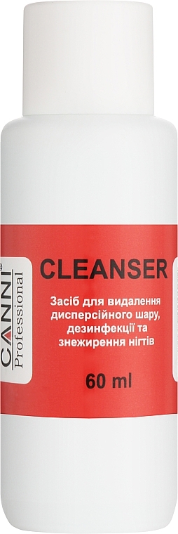 Средство для удаления липкого слоя, дезинфекции и обезжиривания ногтей - Canni Cleanser 3 in 1