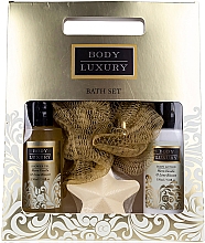 Парфумерія, косметика Набір для догляду за тілом - Accentra Body Luxury Warm Vanilla & Lime Blossom Bath Set (b/lot/150ml + sh/gel/150ml + bath/fizzer/50g + sponge)