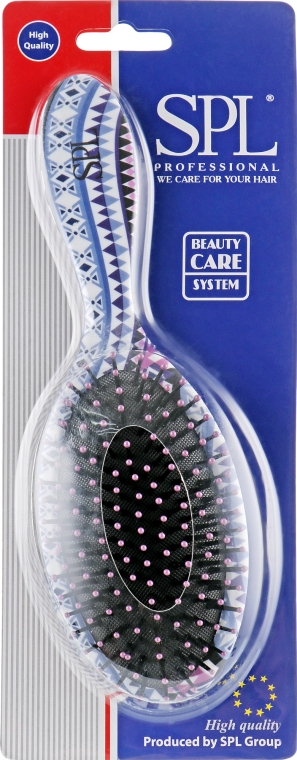 Щетка массажная, 8359, фиолетовая геометрия - SPL Hair Brush — фото N1