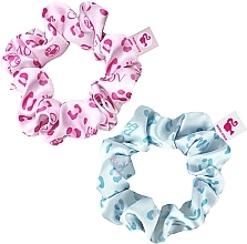 Набор резинок для волос "Барби", 2 шт - Glov Scrunchies Barbie Set Pink & Blue Panther — фото N1