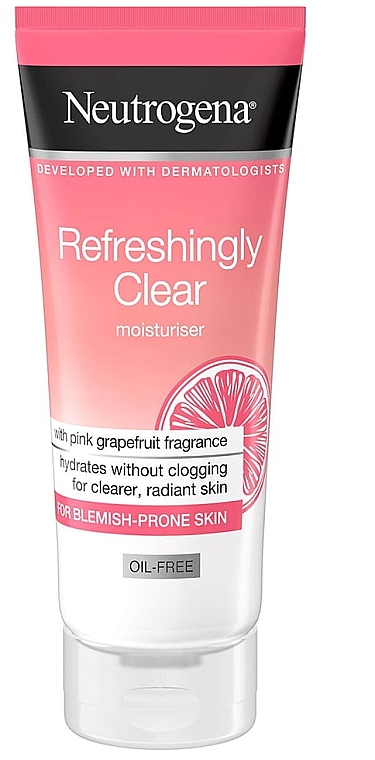 Очищувальний зволожувальний засіб для обличчя - Neutrogena Refreshingly Clear Pink Grapefruit Moisturiser — фото N1