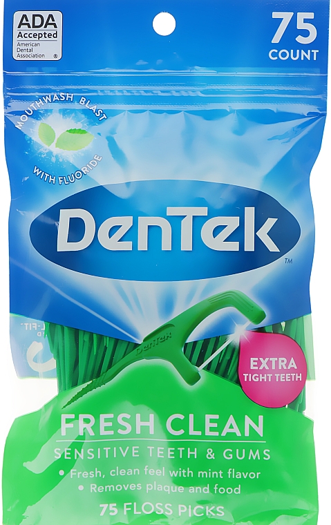 Флосс-зубочистки "Освежающее очищение" - DenTek Fresh Clean 