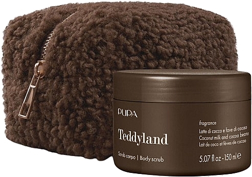 Набор - Pupa Teddyland Coconut Milk And Cocao Beans (b/scrub/150ml + bag) — фото N1