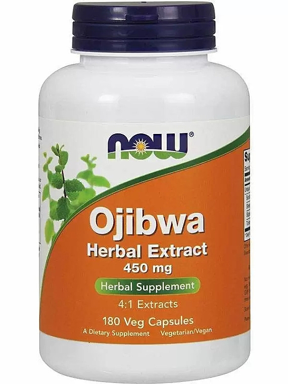 Трав'яний екстракт оджибве, 450 мг - Now Foods Ojibwa Herbal Extract Veg Capsules — фото N2