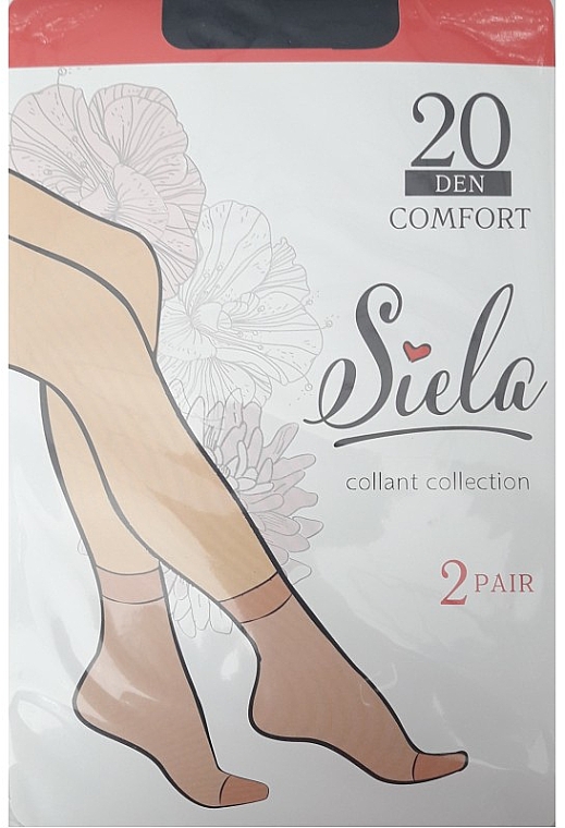 Шкарпетки жіночі "Comfort", 20 Den, nero - Siela — фото N3