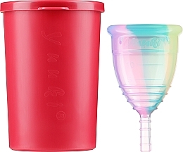 Менструальная чаша, размер S + контейнер для дезинфекции - Yuuki Rainbow Line Small 1 — фото N2