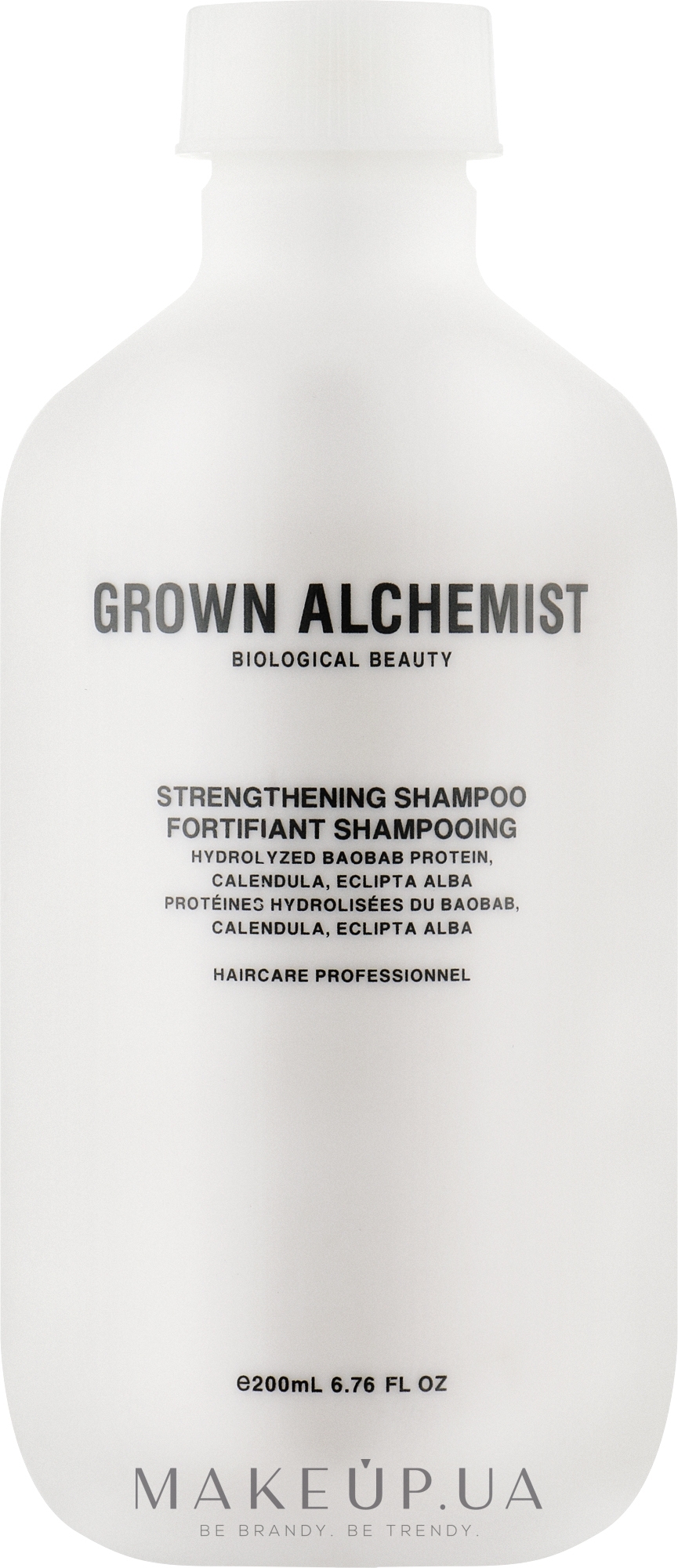 Укрепляющий шампунь - Grown Alchemist Strengthening Shampoo 0.2 Hydrolyzed Bao-Bab Protein & Calendula & Eclipta Alba — фото 200ml