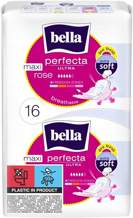Прокладки Perfecta Ultra Maxi Rose, 16 шт. - Bella — фото N1