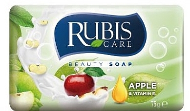 Мыло "Яблоко" в бумажной упаковке - Rubis Care Apple Beauty Soap — фото N1