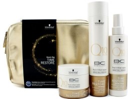 Парфумерія, косметика Набір - Schwarzkopf Professional BC Bonacure Time Restore Beauty Bag (shm/250ml + spray/200ml + mask/200ml + bag)