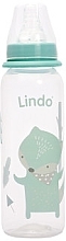 Пляшечка для годування з силіконовою соскою, 250 мл, зелена - Lindo Li143 — фото N1
