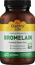 Натуральна добавка "Бромелайн. Потрійна сила 500 мг" - Country Life Bromelain — фото N2