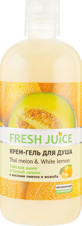 Крем-гель для душа "Тайская дыня и Белый лимон" - Fresh Juice Thai Pleasure Thai Melon & White Lemon — фото N4