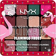 Палетка теней для век, 16 оттенков - NYX Professional Makeup Ultimate Flamingo Frost Eyeshadow Palette  — фото N1