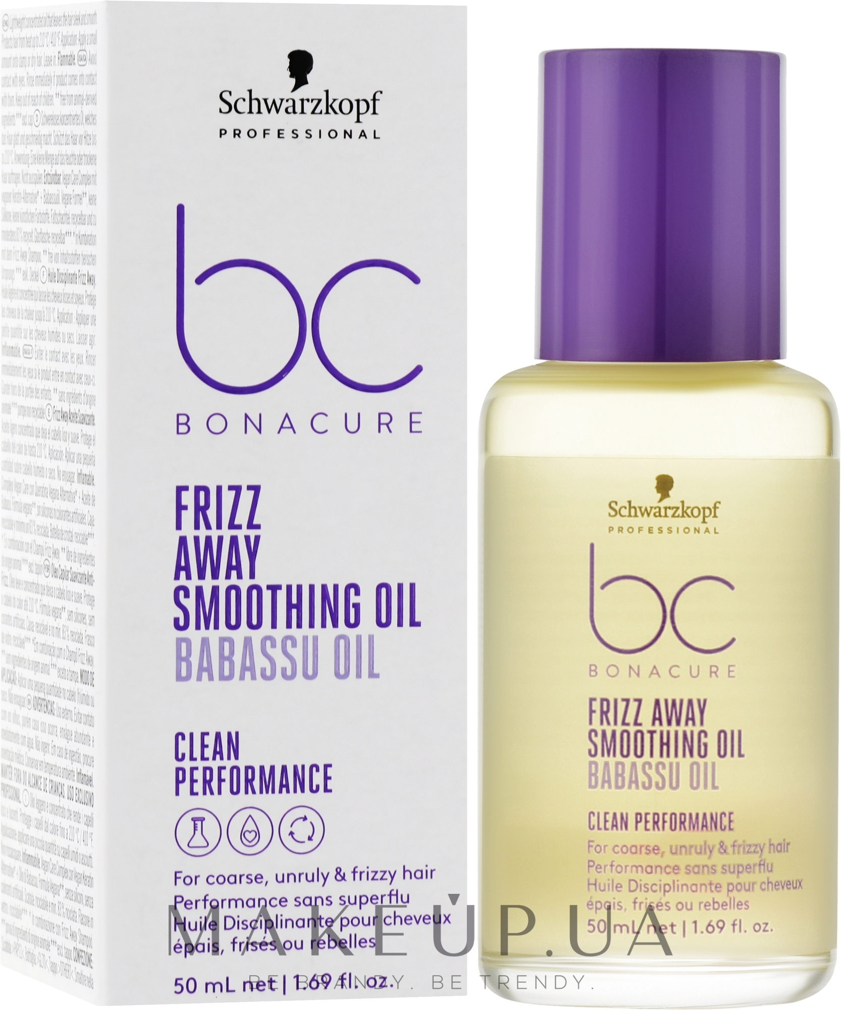 Олія для волосся - Schwarzkopf Professional Bonacure Frizz Away Smoothing Oil — фото 50ml