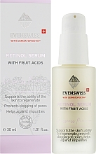 Сироватка з ретинолом і фруктовими кислотами - Evenswiss Retinol Serum With Fruit Acids — фото N2