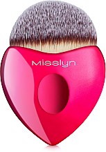 Пензель для нанесення макіяжу, яскраво-рожевий - Misslyn Lovely Beauty Brush — фото N1