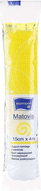 Бинт медичний фіксувальний, з поліестеру, 15 см х 4 м - Matopat Matovis — фото N1