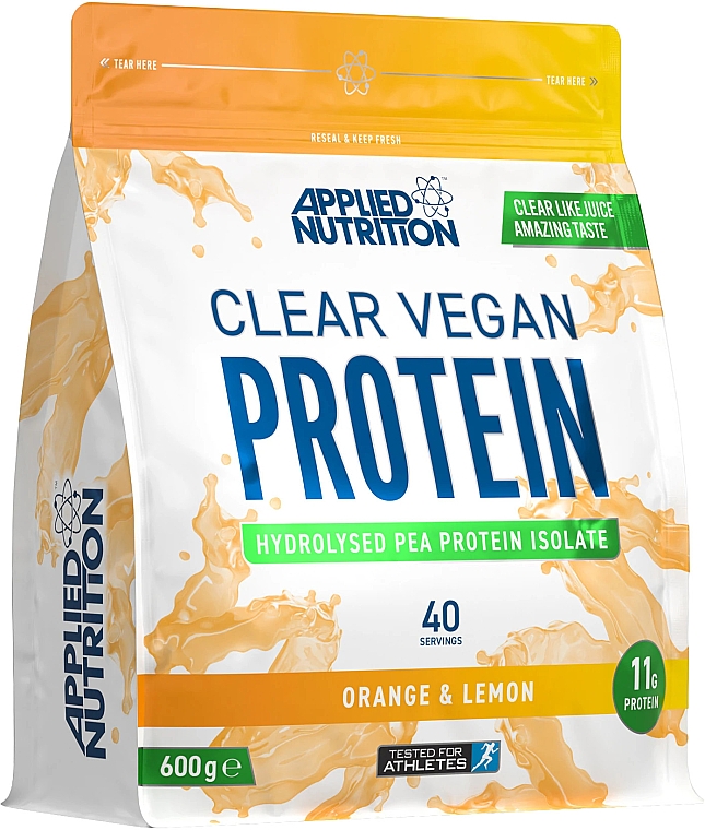 Пищевая добавка "Чистый веганский протеин со вкусом лимона и апельсина" - Applied Nutrition Clear Vegan Protein Orange & Lemon — фото N1