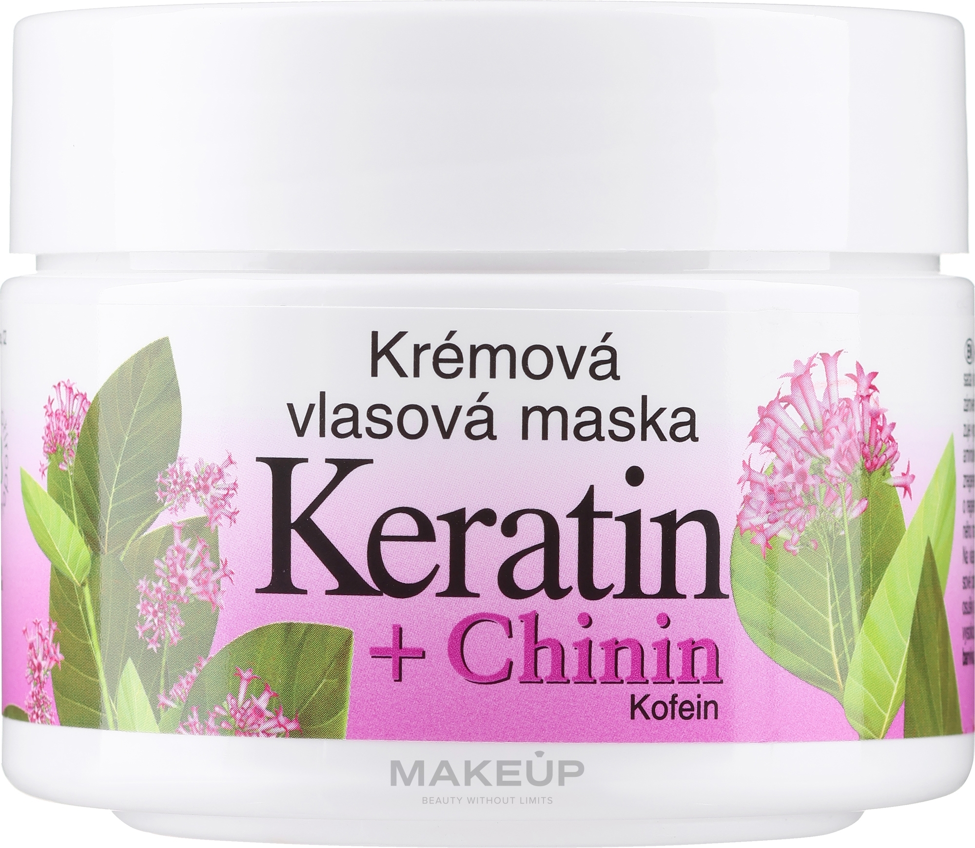 Крем-маска для волос - Bione Cosmetics Keratin + Quinine Cream Hair Mask — фото 260ml