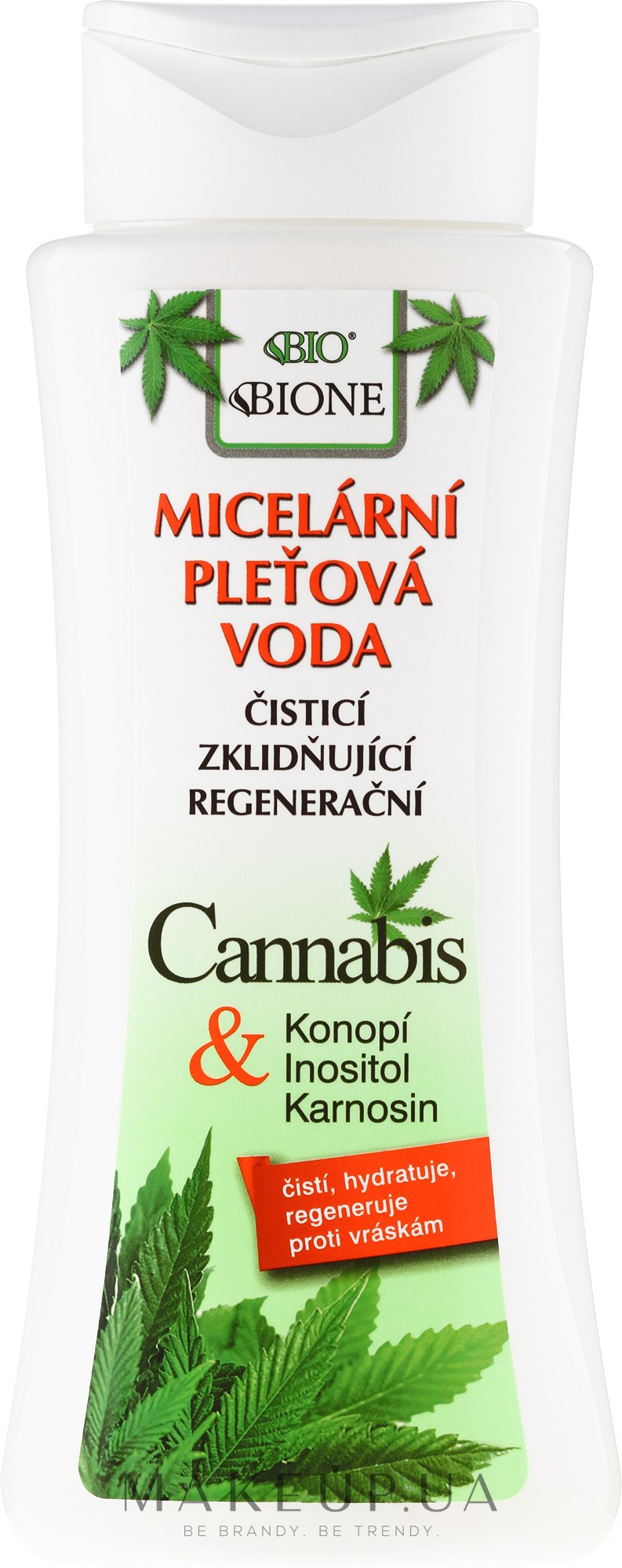 Міцелярна вода для обличчя "Коноплі" - Bione Cosmetics Cannabis Micellar Water — фото 255ml