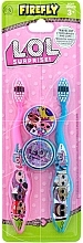 Духи, Парфюмерия, косметика Набор детских зубных щеток с колпачками, 2 шт - Firefly Oral Care LOL Toothbrush Travel Kit 