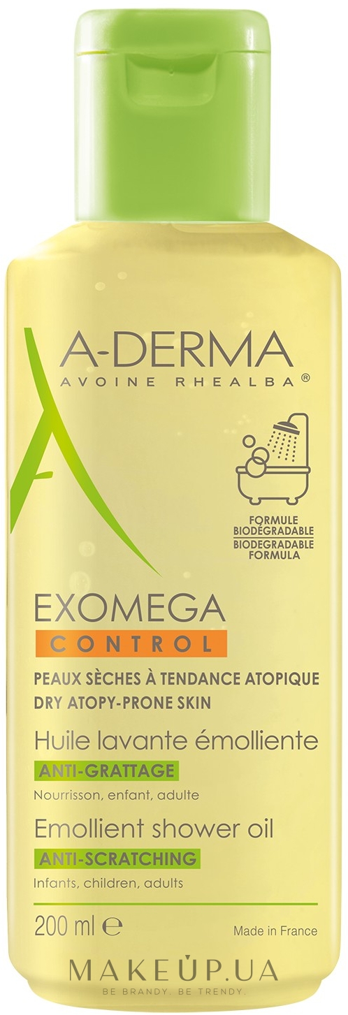 Очищающее масло для атопической и сухой кожи - A-Derma Exomega Control Emollient Cleansing Oil — фото 200ml