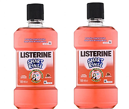 Парфумерія, косметика Набір - Listerine Kids Smart Rinse Berry (rinser/2x500ml)