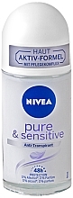 Духи, Парфюмерия, косметика Шариковый дезодорант-антиперспирант - NIVEA Pure And Sensitive Anti-Transpirant 