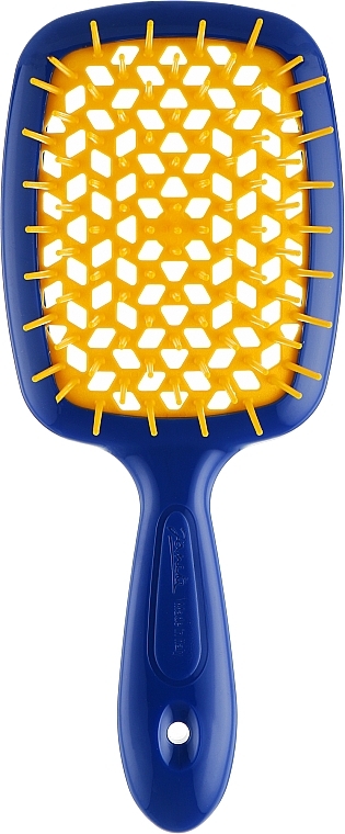 Щітка для волосся, синя з жовтим - Janeke Superbrush — фото N1