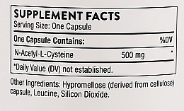 Дієтична добавка "Ацетилцистеїн", капсули - Thorne Research NAC N-Acetylcysteine — фото N3