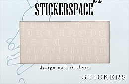 Духи, Парфюмерия, косметика Дизайнерские наклейки для ногтей "Gothic White" - StickersSpace