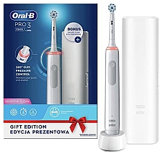 Електрична зубна щітка, біла - Oral-B Pro 3 3500 — фото N2