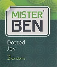 Парфумерія, косметика Презервативи ребристі, 3 шт. - Mister Ben Dotted Joy