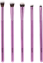 Набір пензликів для макіяжу очей, 5 шт. - Glov Eye Makeup Brushes Purple — фото N1
