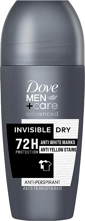 Шариковый дезодорант-антиперспирант для мужчин - Dove Men+Care Advanced Invisible Dry 72H  — фото N1