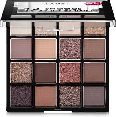 УЦЕНКА Палетка теней для век - LAMEL Make Up Eyeshadow 16 Shades Of Brown *