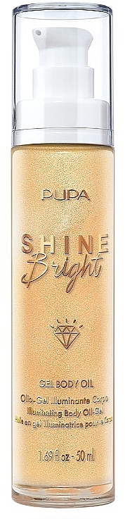 Осветляющее масло-гель для тела - Pupa Shine Bright Gel Body Oil — фото N1