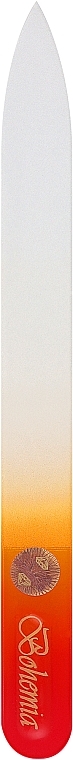 Пилка для ногтей стеклянная, длина 115 мм, оранжевая - Zauber — фото N1