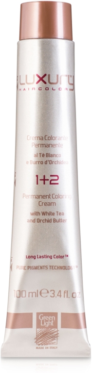 Крем-фарба для волосся з білим чаєм і екстрактом орхідеї - Green Light Luxury Haircolor Permanent Coloring Cream — фото N2