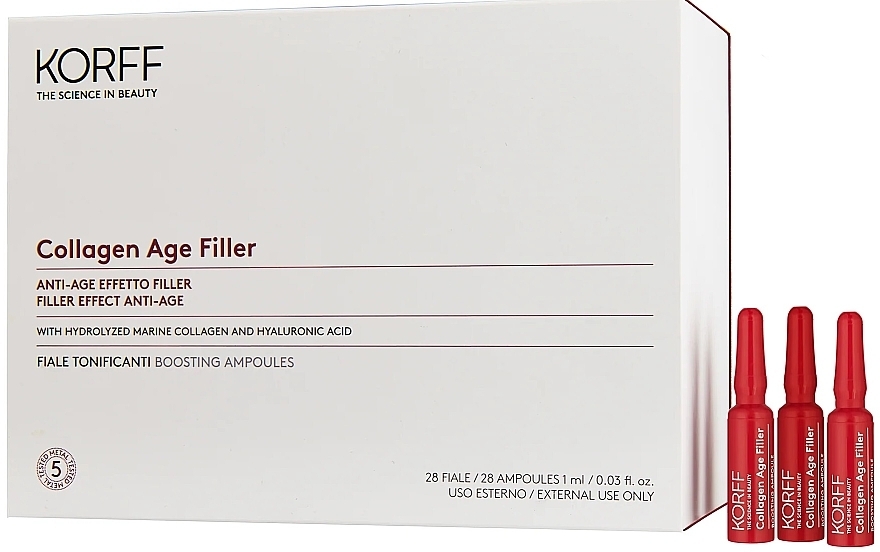 Бустер-концентрат з ефектом філера - Korff Collagen Age Filler Anti-Age Boosting Ampoules — фото N2