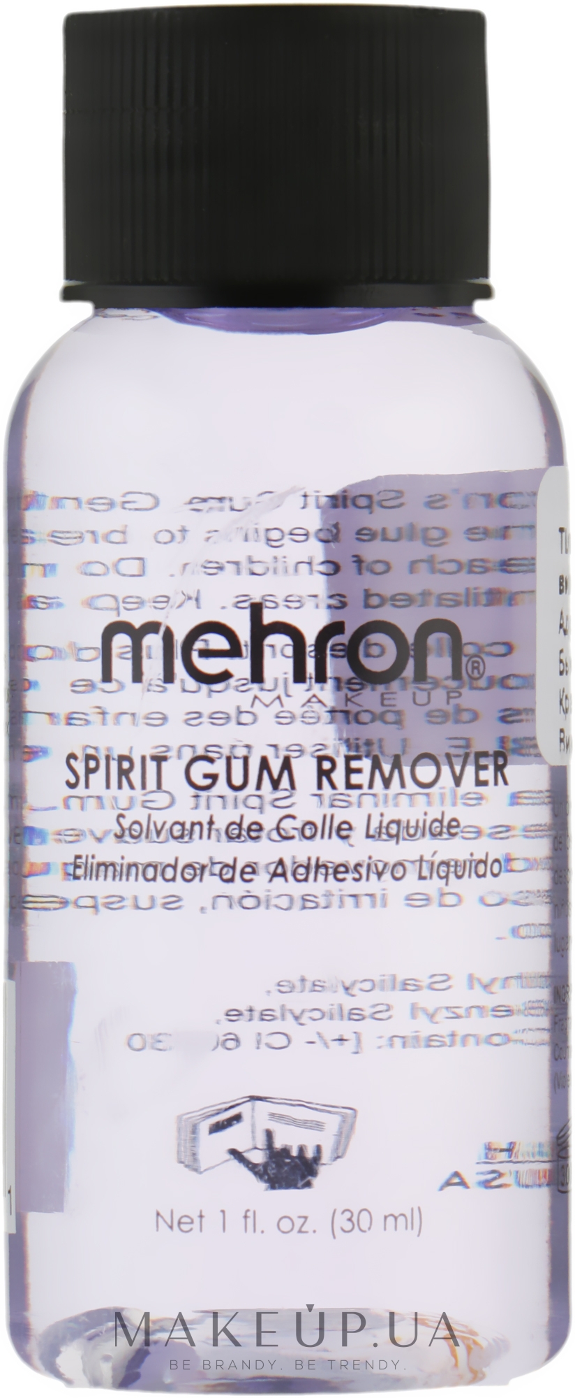 Средство для удаления клея - Mehron Spirit Gum Remover Clear — фото 30ml