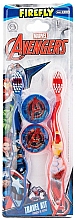 Парфумерія, косметика Набір дитячих зубних щіток із ковпачками, 2 шт. - Firefly Marvel Avengers Twin Pack Toothbrush & Cap