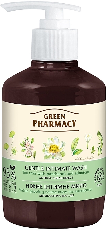 Нежное интимное мыло антибактериальное "Чайное дерево" - Зеленая Аптека — фото N1