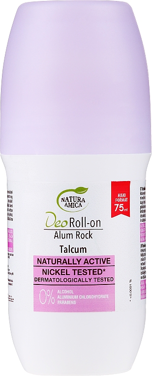 Дезодорант - Natura Amica Roll-On Deodorant Alum Rock Talcum — фото N1