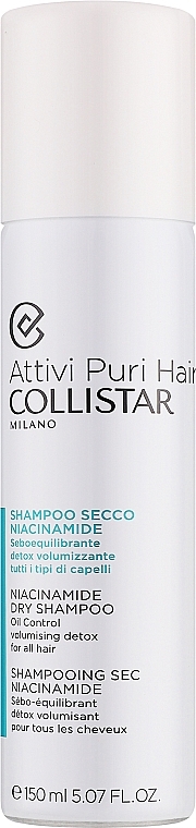 Сухой шампунь с ниацинамидом - Collistar Attivi Puri Hair Niacinamide Dry Shampoo — фото N1