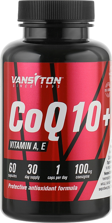 Натуральна добавка "Коензим Q10", 60 капсул - Vansiton — фото N1