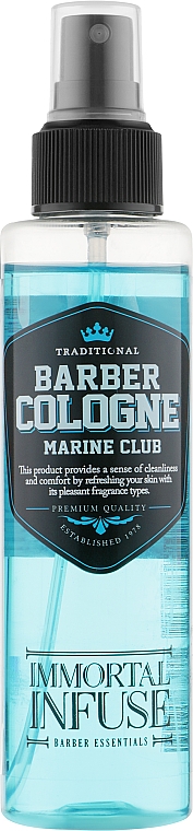 Immortal Infuse Barber Cologne - Спрей-одеколон Marine Club: купить по  лучшей цене в Украине